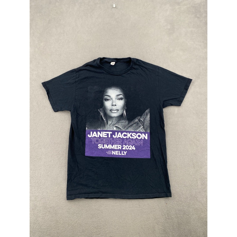 Janet Jackson Together Again Summer 2024 Tour Shirt Nelly Black Small